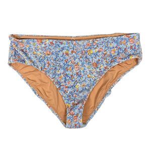 J. Crew Bikini Bottom Women Sz 3X  Curved High Waist Cheeky Meadow Floral NWT